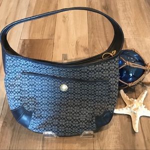 Navy coach hobo bag